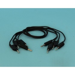 Cable negro bananas 4 mm