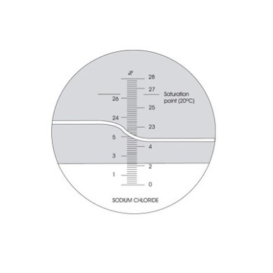 Refractómetro mano 0-28% Salino