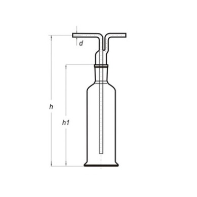 Frasco lavador vidrio 250 ml 29··32